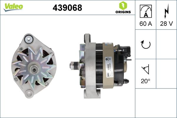 Valeo 439068 - Laturi inparts.fi