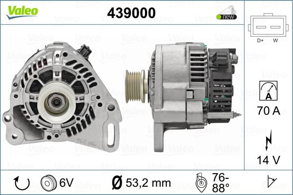 Valeo 439000 - Laturi inparts.fi