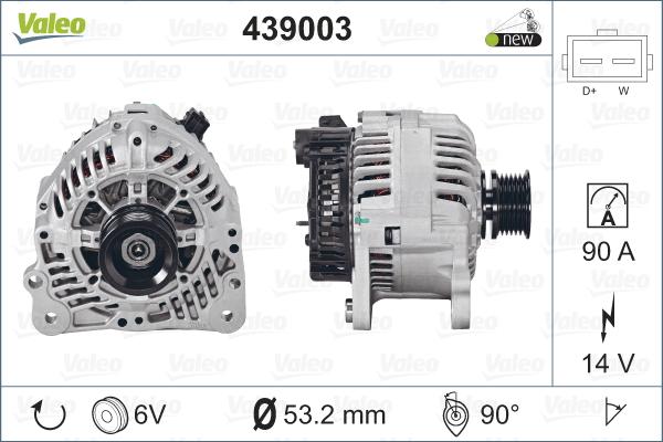 Valeo 439003 - Laturi inparts.fi