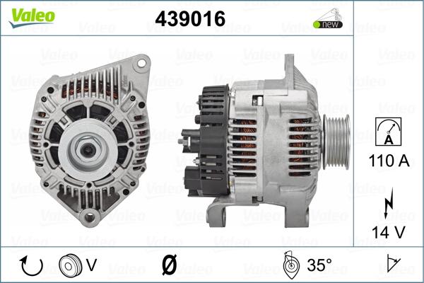 Valeo 439016 - Laturi inparts.fi