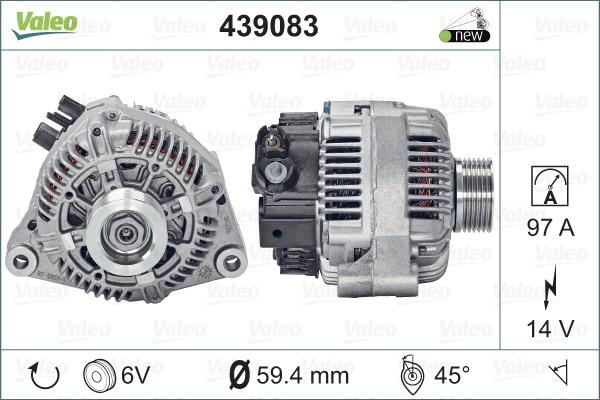 Valeo 439083 - Laturi inparts.fi