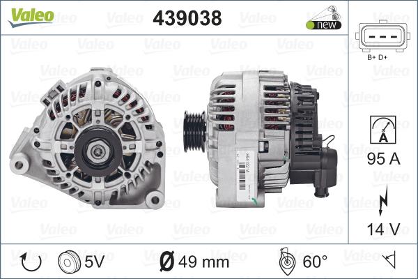 Valeo 439038 - Laturi inparts.fi