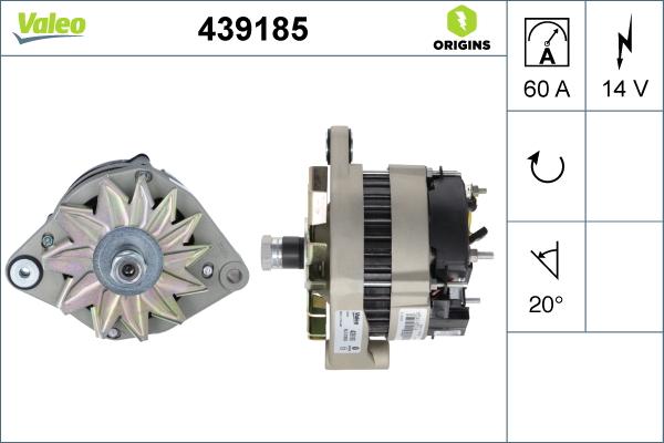 Valeo 439185 - Laturi inparts.fi