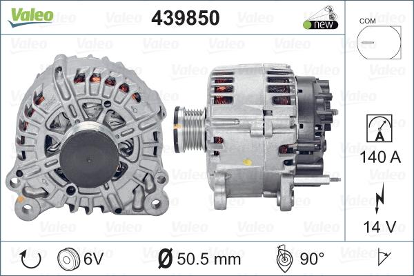 Valeo 439850 - Laturi inparts.fi