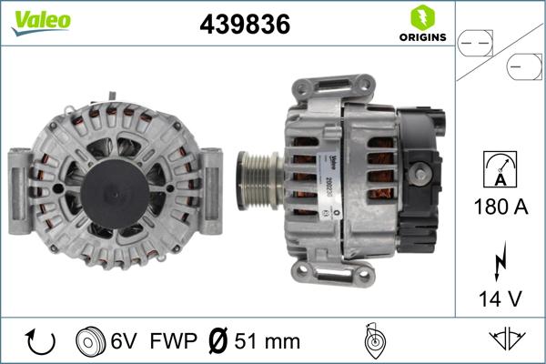 Valeo 439836 - Laturi inparts.fi