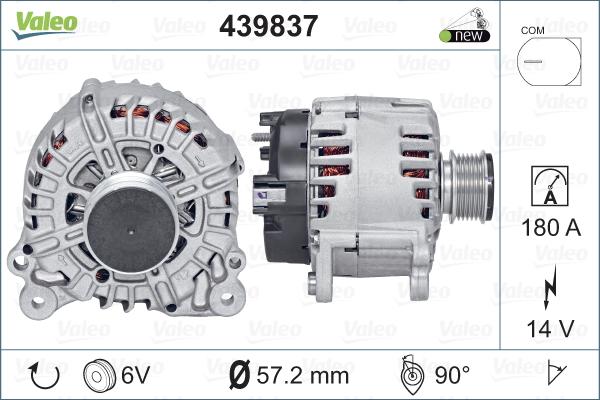 Valeo 439837 - Laturi inparts.fi