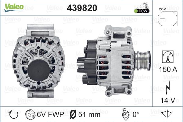 Valeo 439820 - Laturi inparts.fi