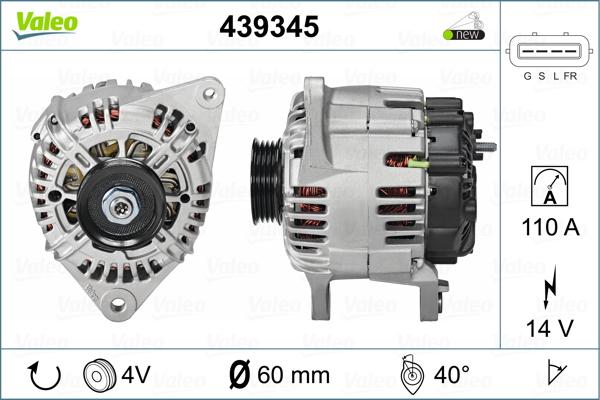 Valeo 439345 - Laturi inparts.fi