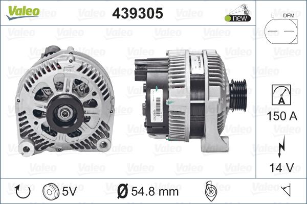 Valeo 439305 - Laturi inparts.fi