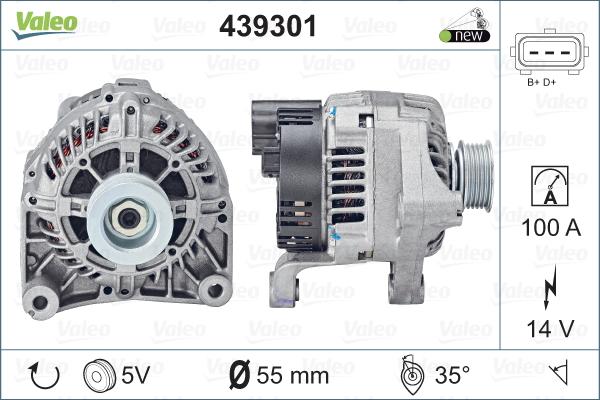 Valeo 439301 - Laturi inparts.fi