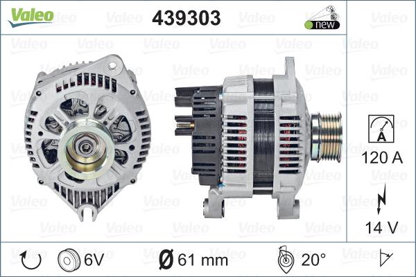 Valeo 439303 - Laturi inparts.fi