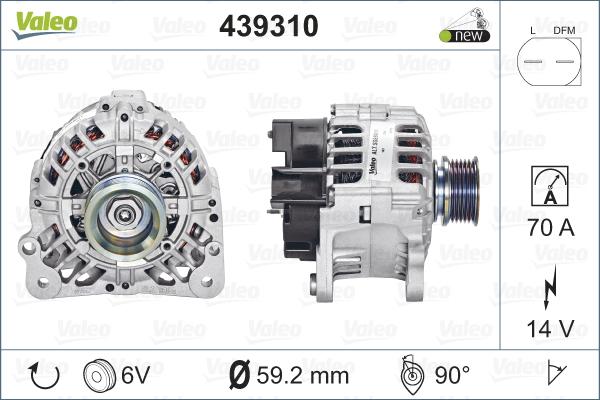 Valeo 439310 - Laturi inparts.fi