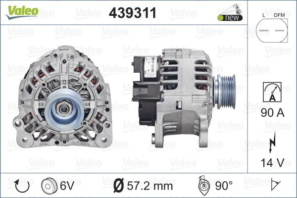 Valeo 439311 - Laturi inparts.fi