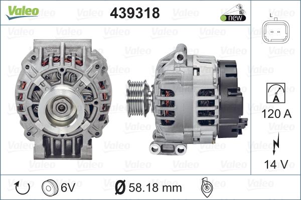 Valeo 439318 - Laturi inparts.fi