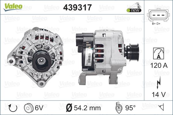 Valeo 439317 - Laturi inparts.fi