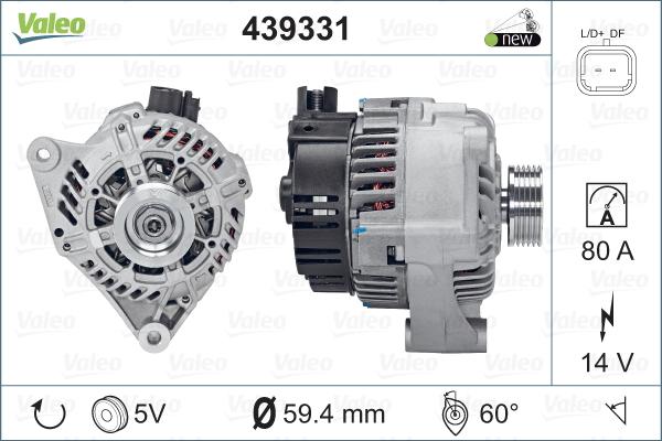 Valeo 439331 - Laturi inparts.fi