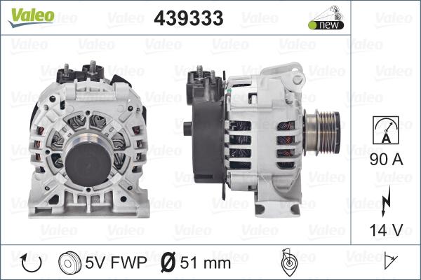 Valeo 439333 - Laturi inparts.fi