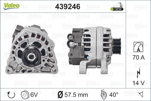 Valeo 439246 - Laturi inparts.fi