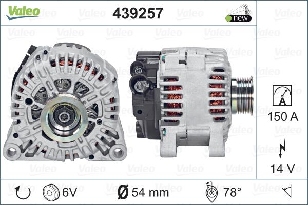 Valeo 439257 - Laturi inparts.fi