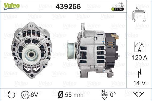 Valeo 439266 - Laturi inparts.fi