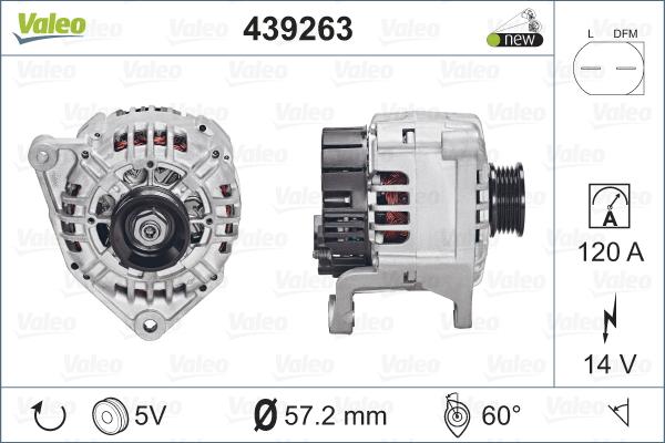 Valeo 439263 - Laturi inparts.fi