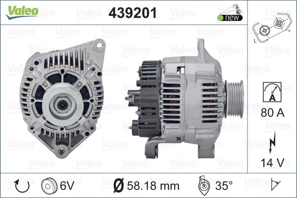 Valeo 439201 - Laturi inparts.fi