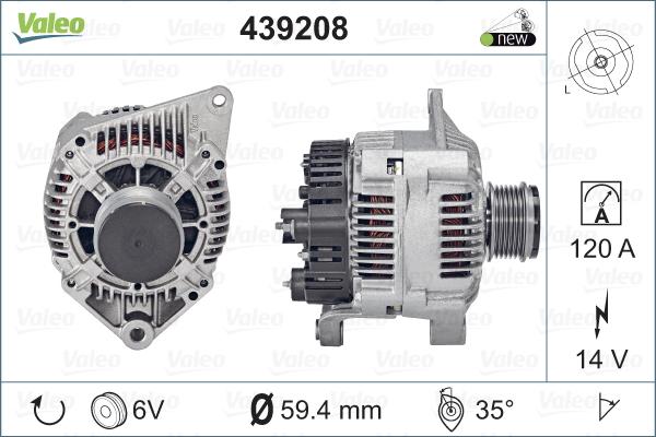 Valeo 439208 - Laturi inparts.fi