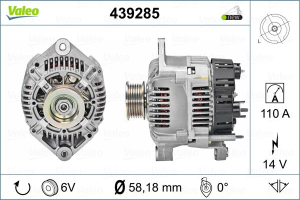 Valeo 439285 - Laturi inparts.fi