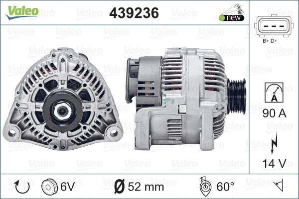 Valeo 439236 - Laturi inparts.fi