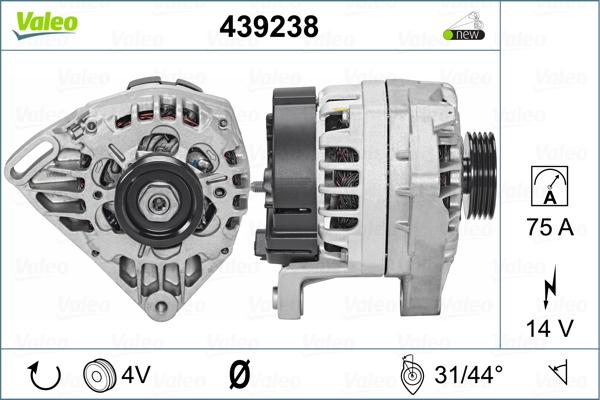 Valeo 439238 - Laturi inparts.fi