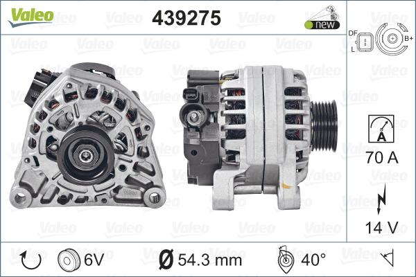 Valeo 439275 - Laturi inparts.fi