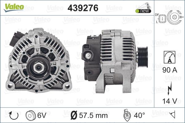 Valeo 439276 - Laturi inparts.fi