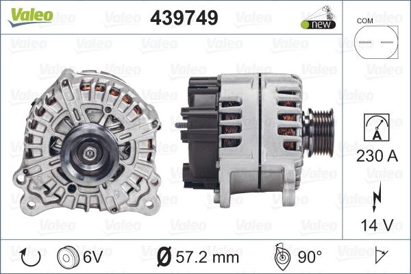 Valeo 439749 - Laturi inparts.fi