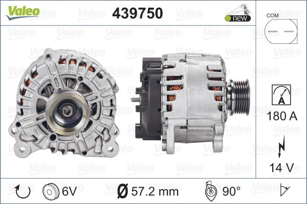 Valeo 439750 - Laturi inparts.fi