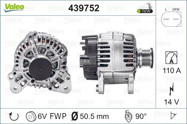 Valeo 439752 - Laturi inparts.fi