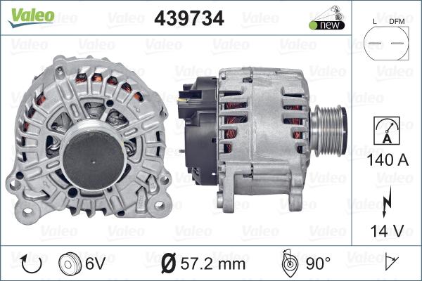 Valeo 439734 - Laturi inparts.fi