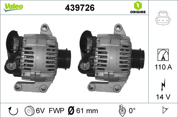 Valeo 439726 - Laturi inparts.fi