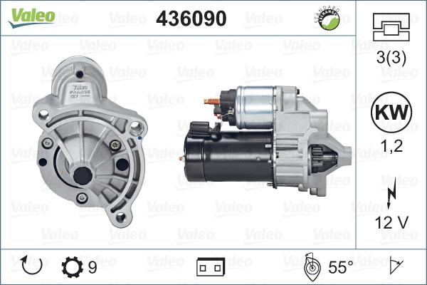 Valeo 436090 - Käynnistinmoottori inparts.fi