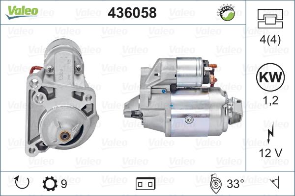 Valeo 436058 - Käynnistinmoottori inparts.fi