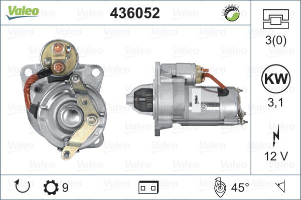 Valeo 436052 - Käynnistinmoottori inparts.fi