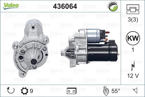 Valeo 436064 - Käynnistinmoottori inparts.fi