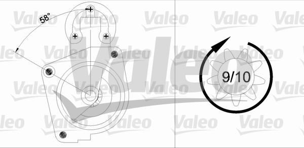 Valeo 436008 - Käynnistinmoottori inparts.fi