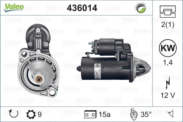 Valeo 436014 - Käynnistinmoottori inparts.fi