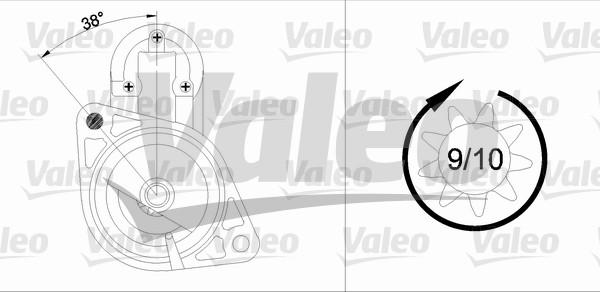 Valeo 436034 - Käynnistinmoottori inparts.fi