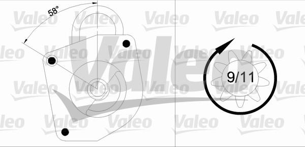 Valeo 436033 - Käynnistinmoottori inparts.fi