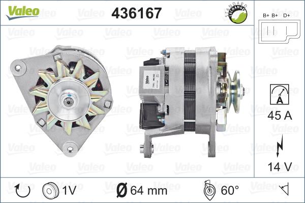 Valeo 436167 - Laturi inparts.fi