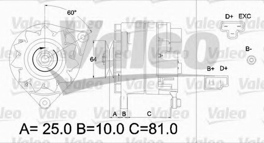 Valeo 436170 - Laturi inparts.fi