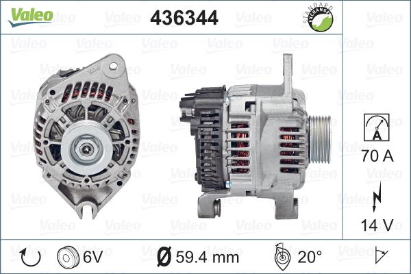 Valeo 436344 - Laturi inparts.fi