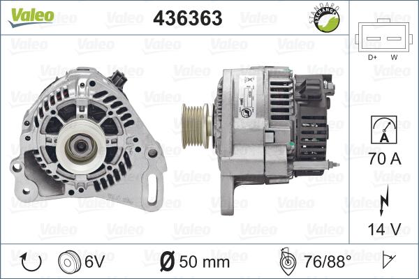 Valeo 436363 - Laturi inparts.fi