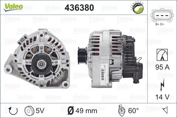 Valeo 436380 - Laturi inparts.fi